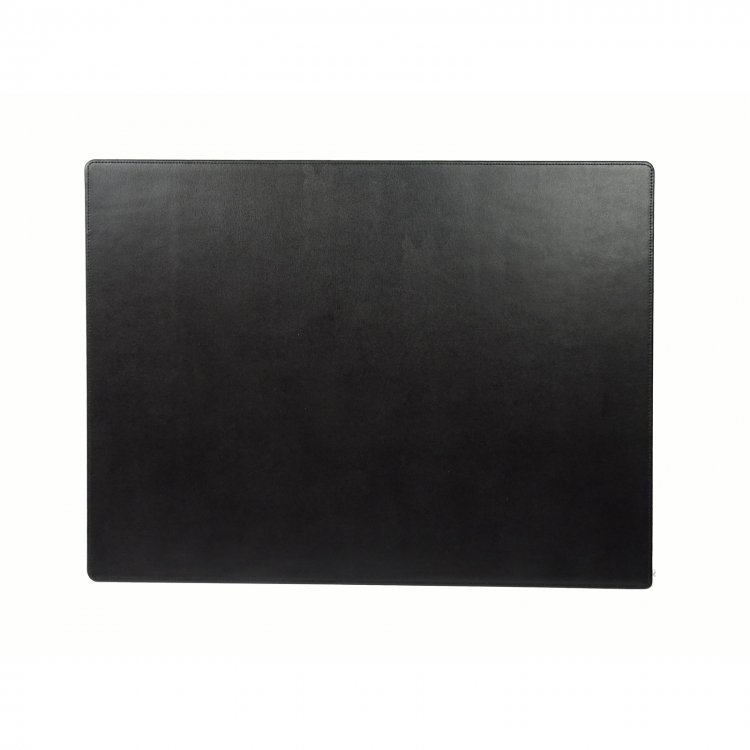 Luxentury Schreibtischunterlage Leder schwarz mit Kantenschutz 60x40 cm 